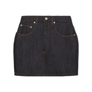 LOEWE Curved Mini Skirt 'Aw Denim'