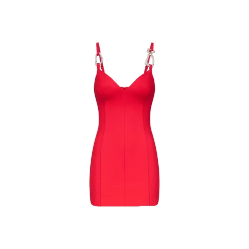 AREA Crystal link Minidress