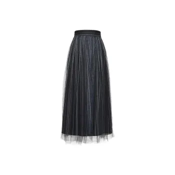 MEIYANG Casual Long Skirts Women's Black