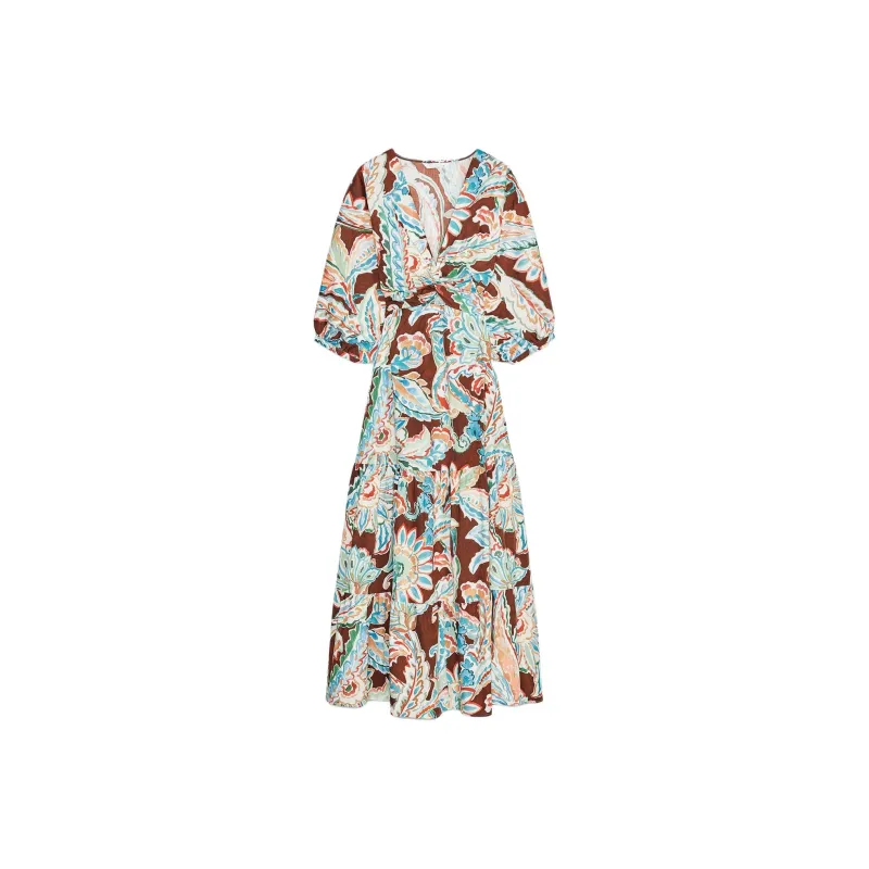 ZARA Long Sleeved Dresses Women's Brown/Nude-0