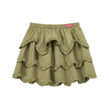CHUU Casual Short Skirts Women's Gray Green