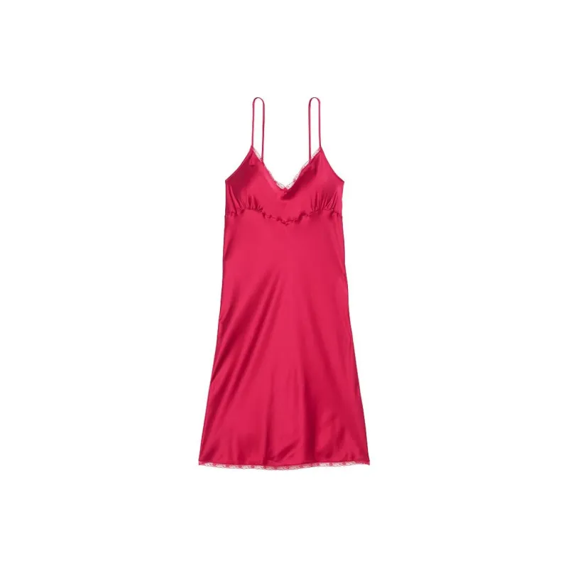 Victoria's Secret PINK By Frankies Bikinis Starlight Slip Dress/LIR Slip Dresses Women's Rose Red-0