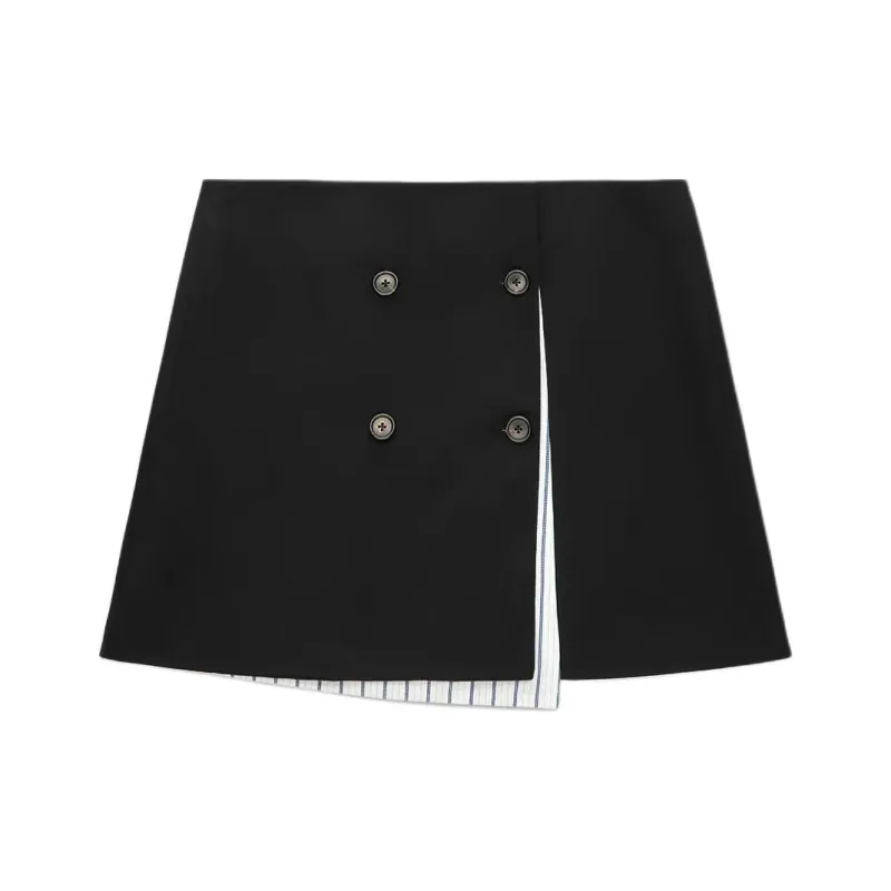 CLOT Casual Short Skirts Women's Black-0