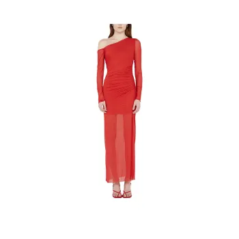 BEC+BRIDGE FAE ASYM LONG SLEEVE DRESS Long Sleeved Dresses Women's Rouge/Rouge Red