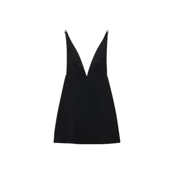 PRADA V Neck Embellished Sleeveless Mini Dress