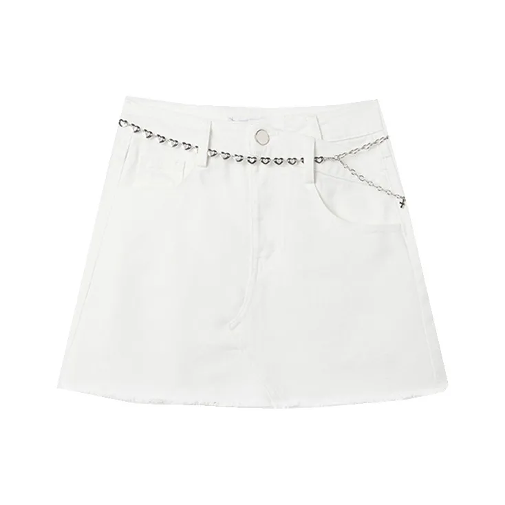 ITIB YOUPPIE! Denim Short Skirts Women's White-0