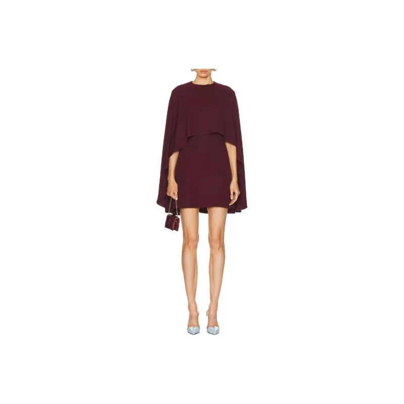 Valentino Long Sleeved Dresses Women's Red-0