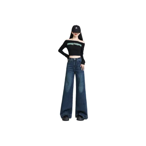 YINLEI Jeans Women's Vintage Blue