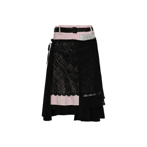 Maison Laponte 블랙 여성 캐주얼 숏 스커트