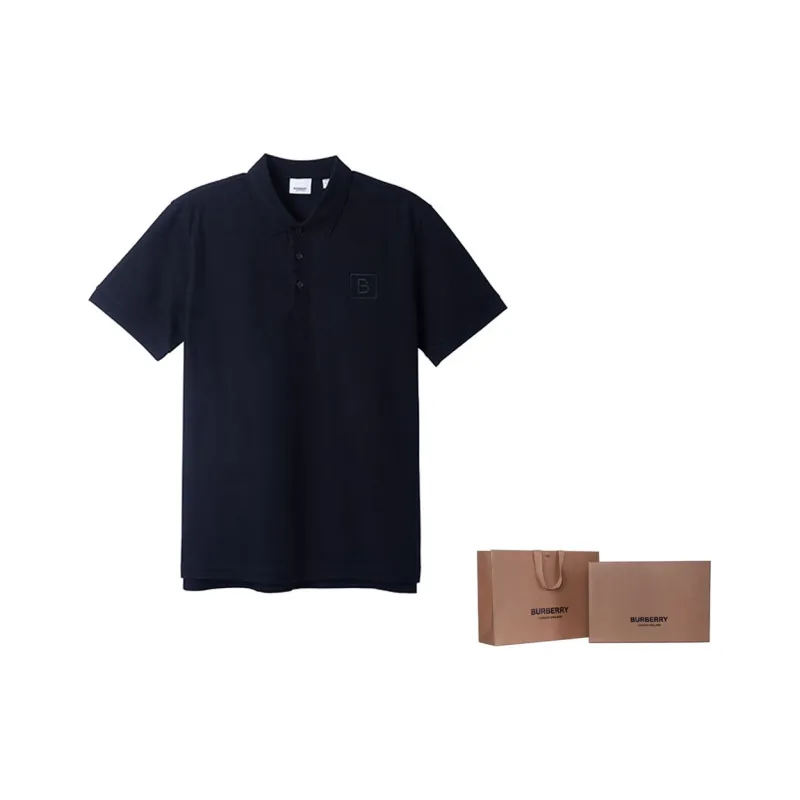 Burberry Letter Graphic Cotton Pique Polo Shirt-4