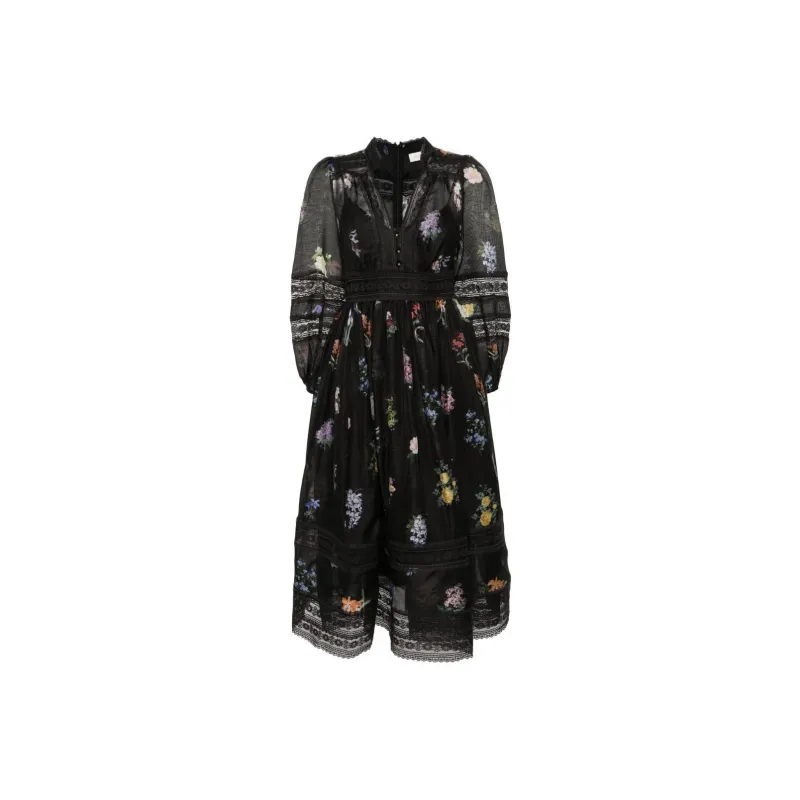 Zimmermann SS24 Long-Sleeved Dresses Women's Black-0