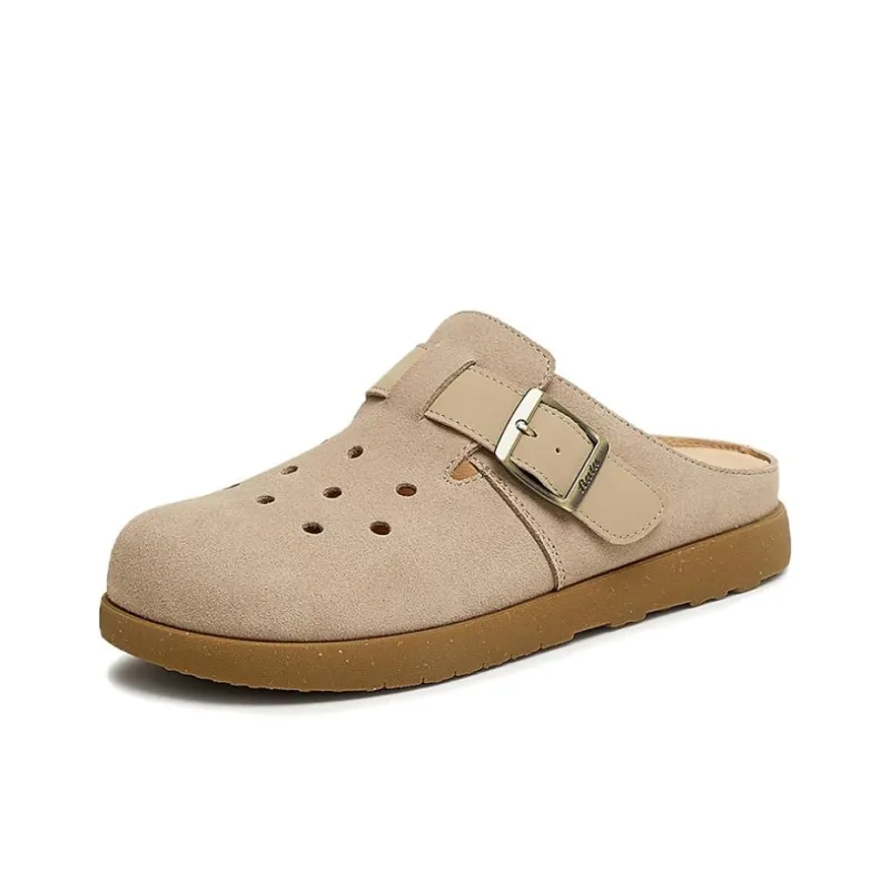 BATA Leather Patchwork Closed Toe Slippers Women's-5