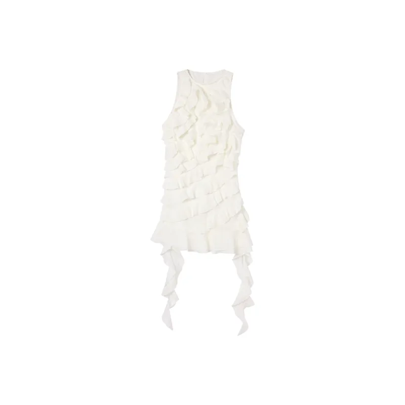 FLIM Sleeveless Dress Women's White-0