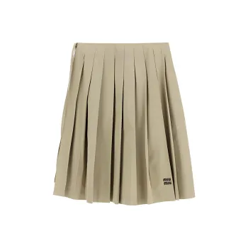 MIU MIU Casual Short Skirts Women's Light Camel