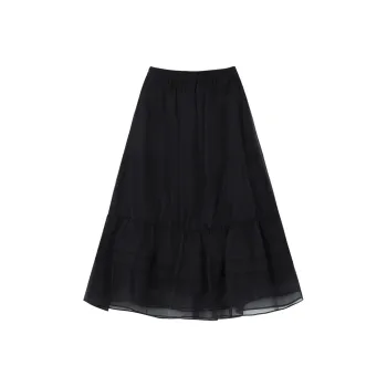 THE SEA LIFE Casual Long Skirt Women's Black Mage