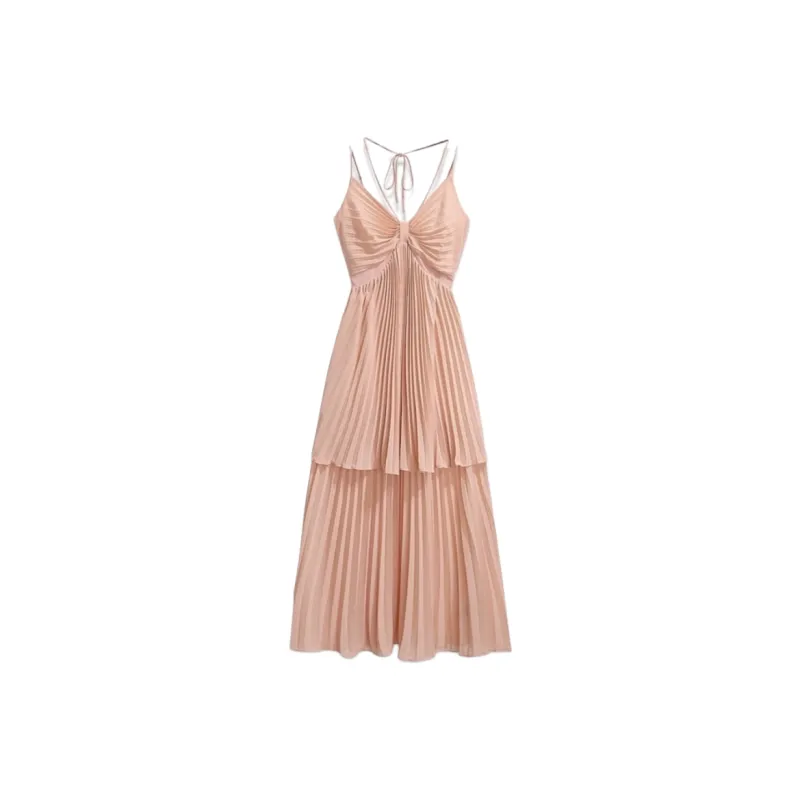 POPO.INFO Slip Dresses Women's Flesh Pink-0
