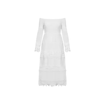 GUESS Long Sleeved Dress Women's White