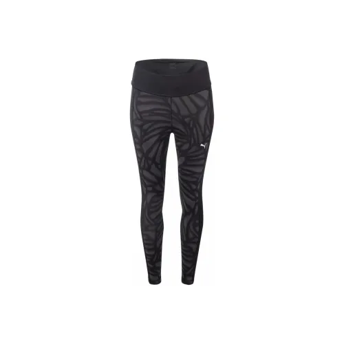 PUMA TRAIN FAVORITES AOP HIGH WAIST 7/8 TIGHT Sports Pants Women's Black