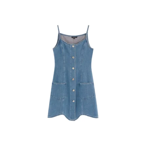 Bebe SS24 Slip Dresses Women's Denim Blue