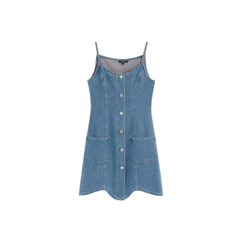 Bebe SS24 Slip Dresses Women's Denim Blue-0