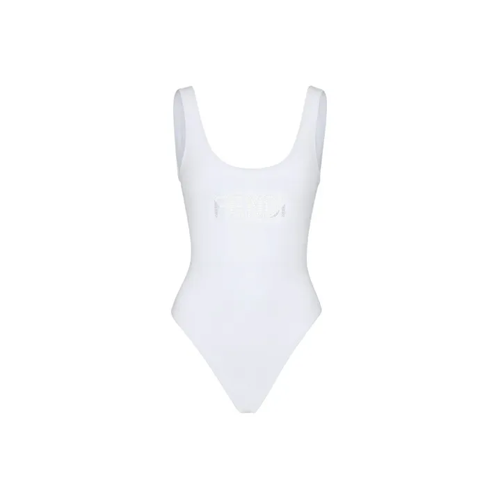 FENDI Ff Lycra Swimsuit 'Milk White'-0