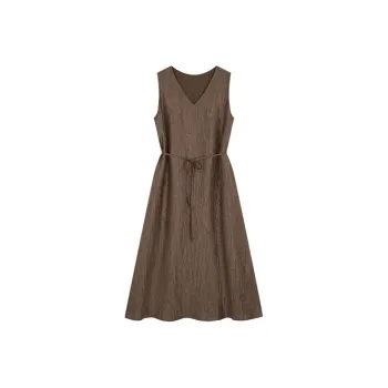 IHIMI Sleeveless Dress Women's Brandy Brown