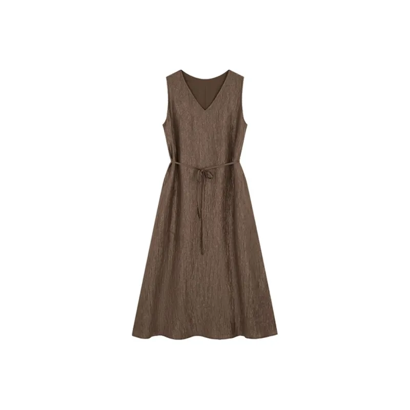 IHIMI Sleeveless Dress Women's Brandy Brown-0