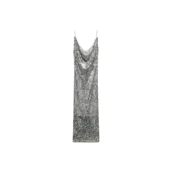 ZARA Slip Dresses Women's Silver