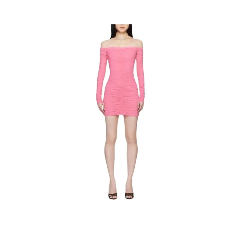 Blumarine Long Sleeved Dress Women's Pink-0