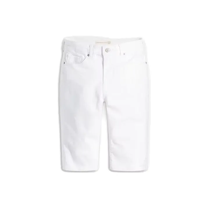 Levis Denim Shorts Women's White-0