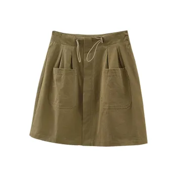 TOUCH Casual Short Skirts Women's Light Army Green