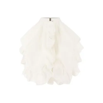Selkie Collection x Strawberry SS24 Casual Long Skirts Women's Ivory White
