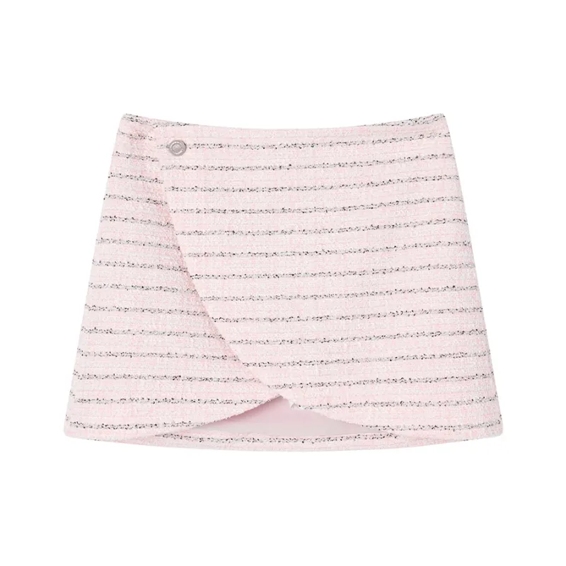 Ouyang Casual Short Skirts Women's Soft Peach Pink-0