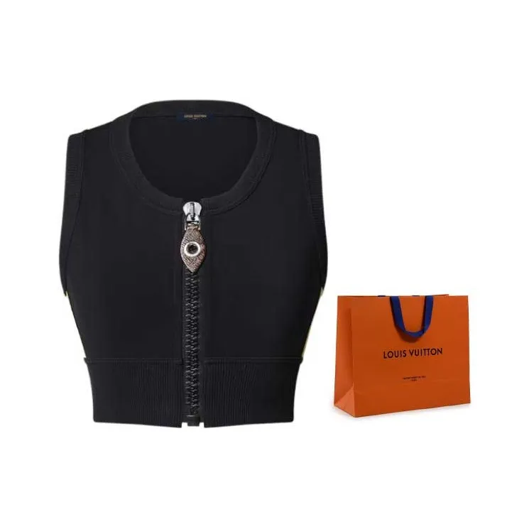 LOUIS VUITTON Technical Jersey Zip-Up Sports Bra-1