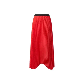 UNIQLO SS24 Casual Long Skirts Women's Red