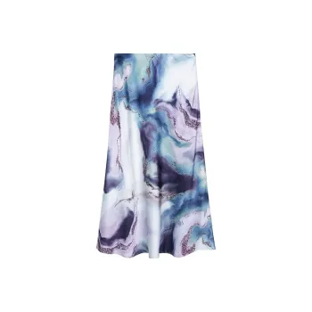 MISSSHINE Casual Long Skirts Women's Dusty Purple