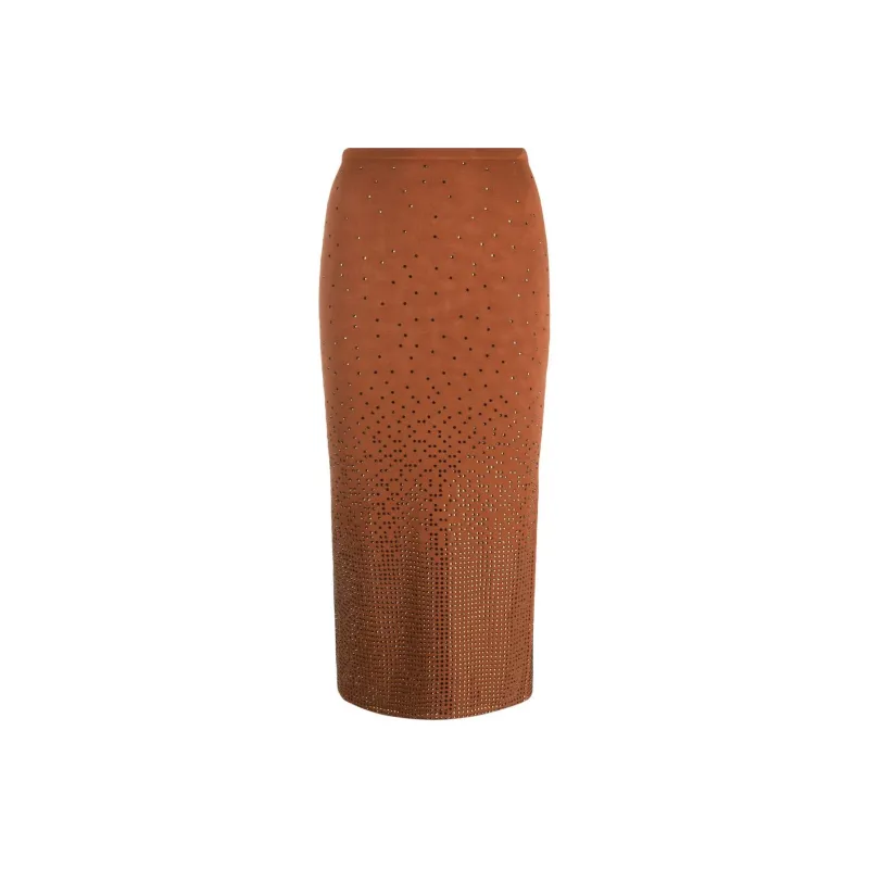 Sandro Casual Long Skirts Women's Reddish Brown-0