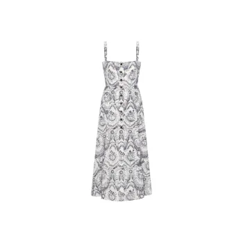 DIOR Slip Dresses Women's White Blue