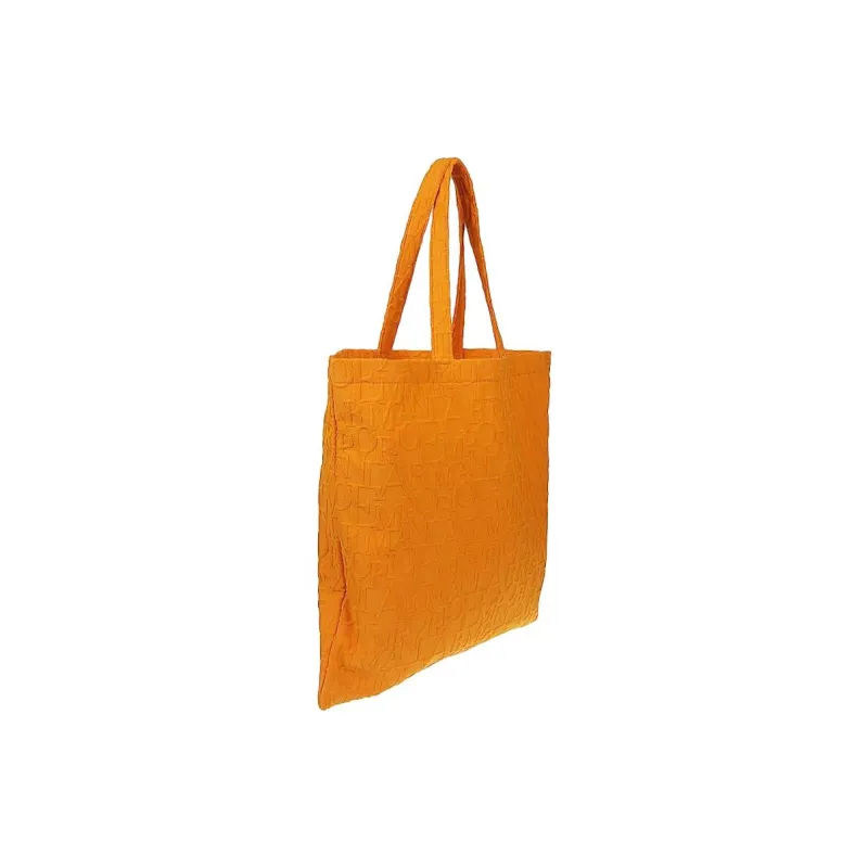 EMPORIO ARMANI Polyester Tote Bag, Shopping Bag, Shoulder Bag Unisex Orange-1
