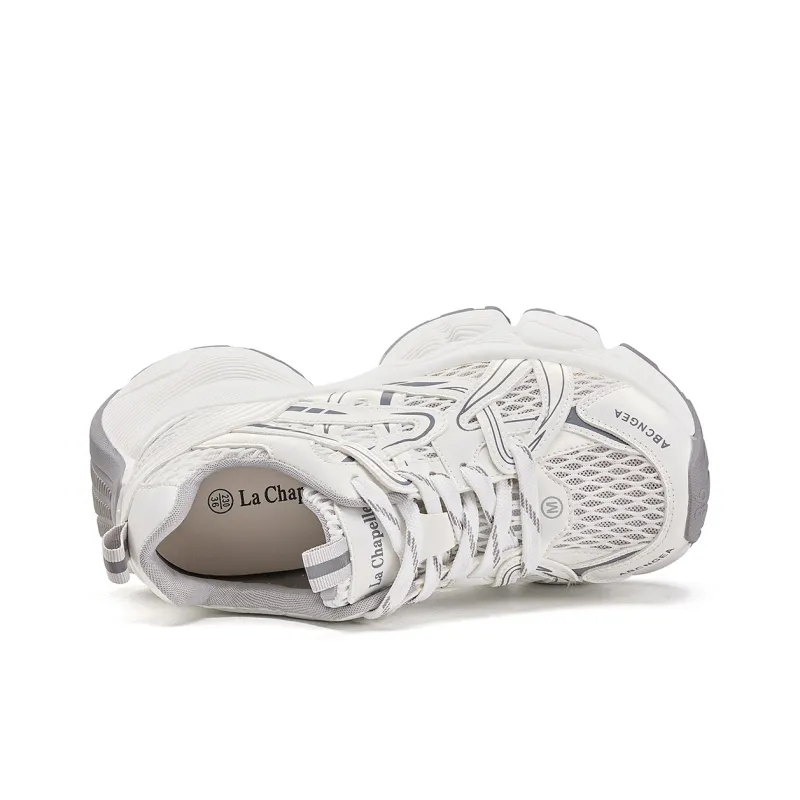 La Chapelle Low Top Chunky Sneakers Women's White-6