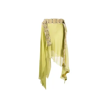 DIESEL Casual Long Skirts Women's Yellow Green
