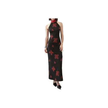 AMLUL Sleeveless Dress Women's Black