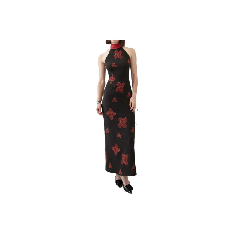 AMLUL Sleeveless Dress Women's Black-0