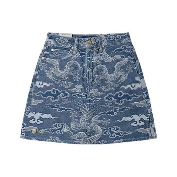 Lee Casual Short Skirts Women's Medium Blue-0