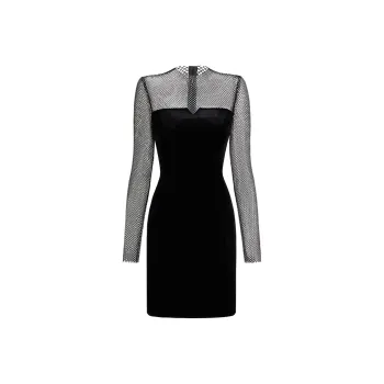 CHICHY CHICHY Size Sister Series Long Sleeved Dresses Women's Black