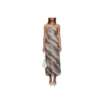PRINCESS POLLY PINACLE STRAPLESS MAXI DRESS Sleeveless Dress Women's BROWN/Brown