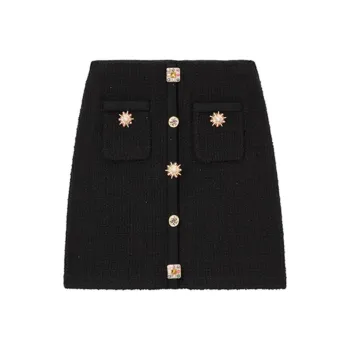 Self portrait Casual Short Skirts Women's Classic Black
