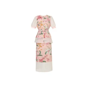 Duffy Fashion SS24 Skirt Set Women's Orange Pink