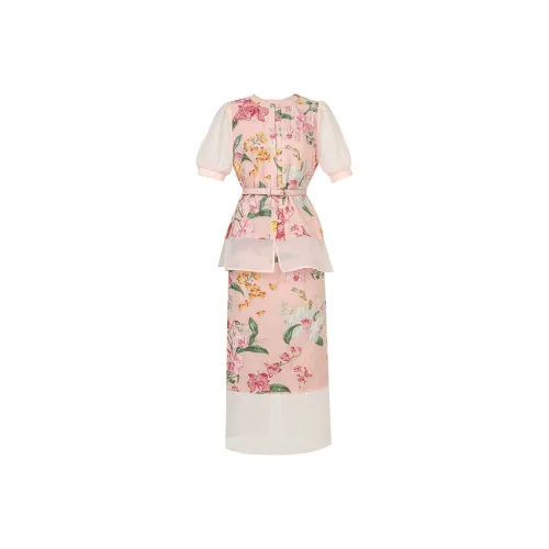 Duffy Fashion SS24 Skirt Set Women's Orange Pink