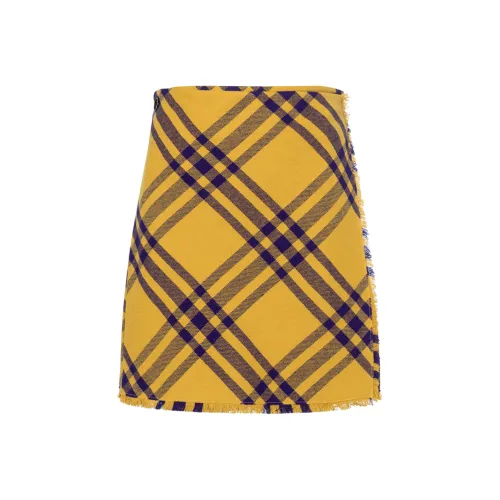Burberry Casual Short Skirts Women's Pear Color